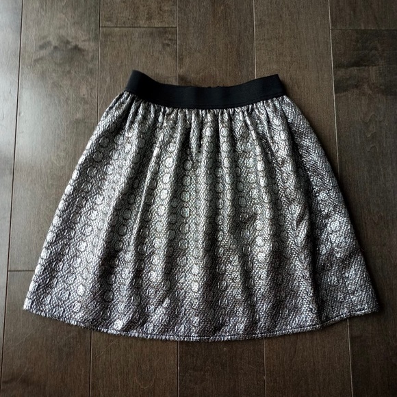 MISS SELFRIDGE Petites Black Silver Zip Mini Skirt - Picture 2 of 4